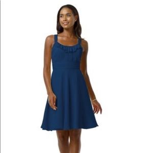 David's Bridal Short Crinkle Chiffon Dress